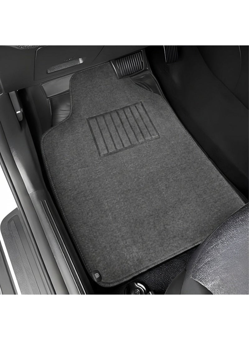 HERIOS Universal Car Floor Mats Set, Grey, 5 Piece, Heavy Duty Waterproof Non Slip, All Season Interior Protection for SUV and Sedan, car mat, car floor mat, car accessories (GREY) - Image 2